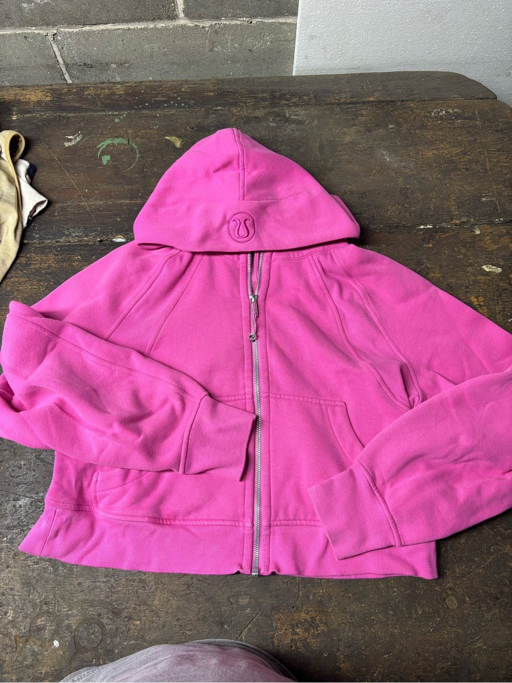 Lululemon Pink Scuba-style Zip Hoodie